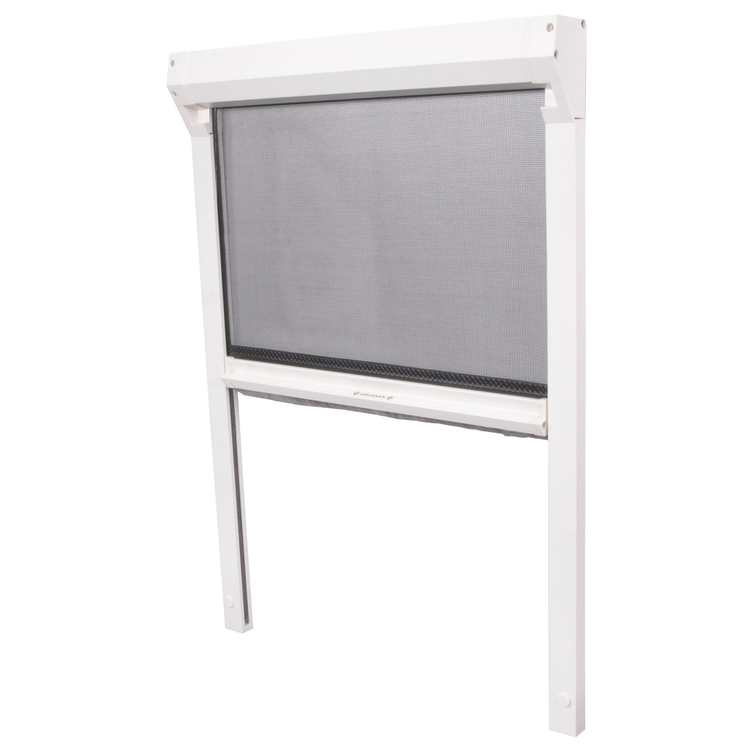 CanDo Raamhor Comfort - Rolhor - Wit profiel - Grijs gaas - 68x155cm
