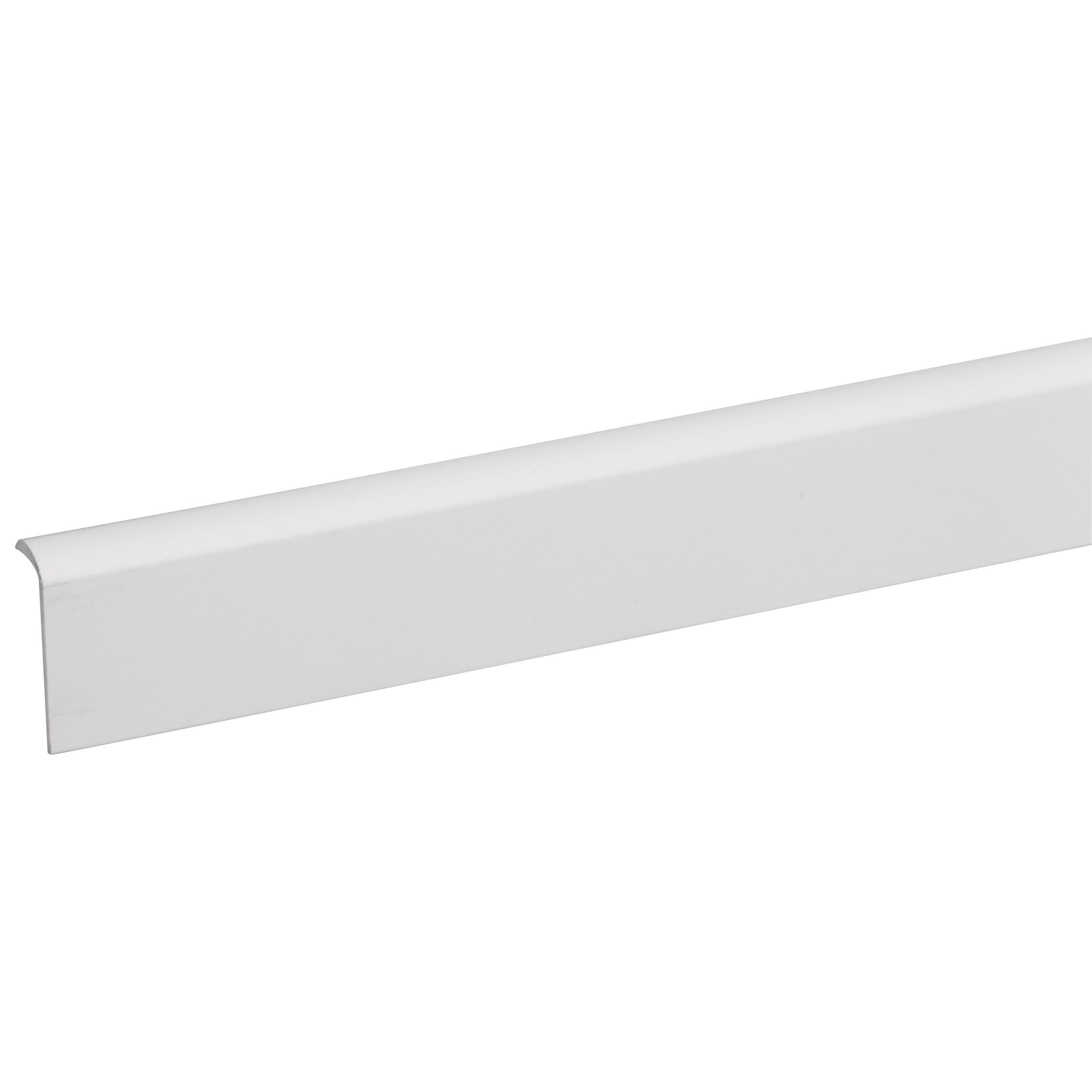 Hockeystickprofiel wit 8x21mm 260cm