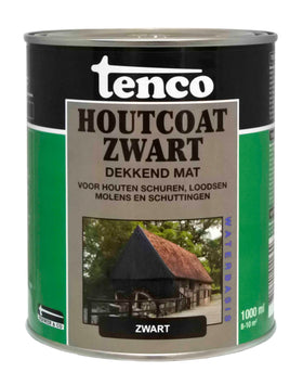 Tenco houtcoat zwat dekkend mat waterbasis 1L