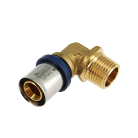 BONFIX Alu-pers kniekoppeling 1/2" bu.dr. x 20 mm 1st.