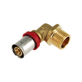 BONFIX Alu-pers knie 3/4" buitendraad x 16 mm 1st.