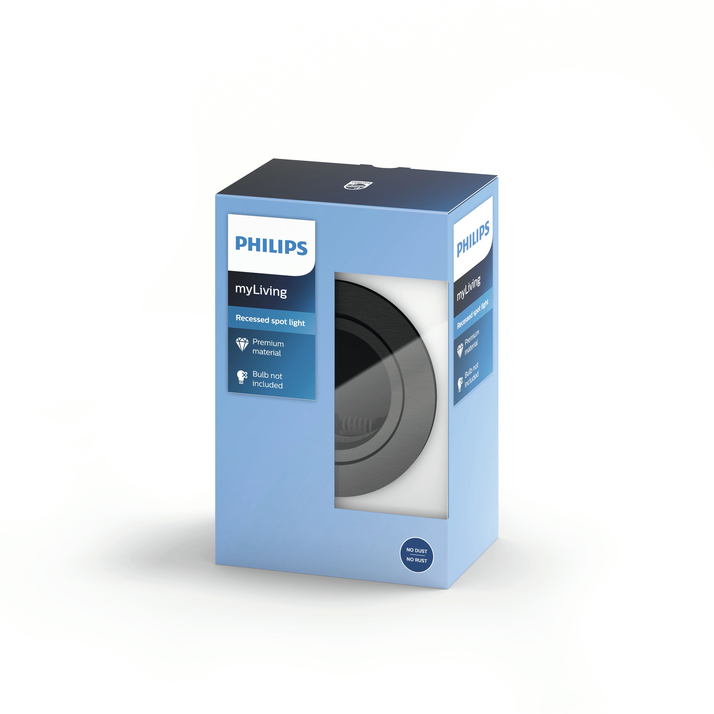 Philips inbouwspot Donegal grijs ⌀9cm GU10