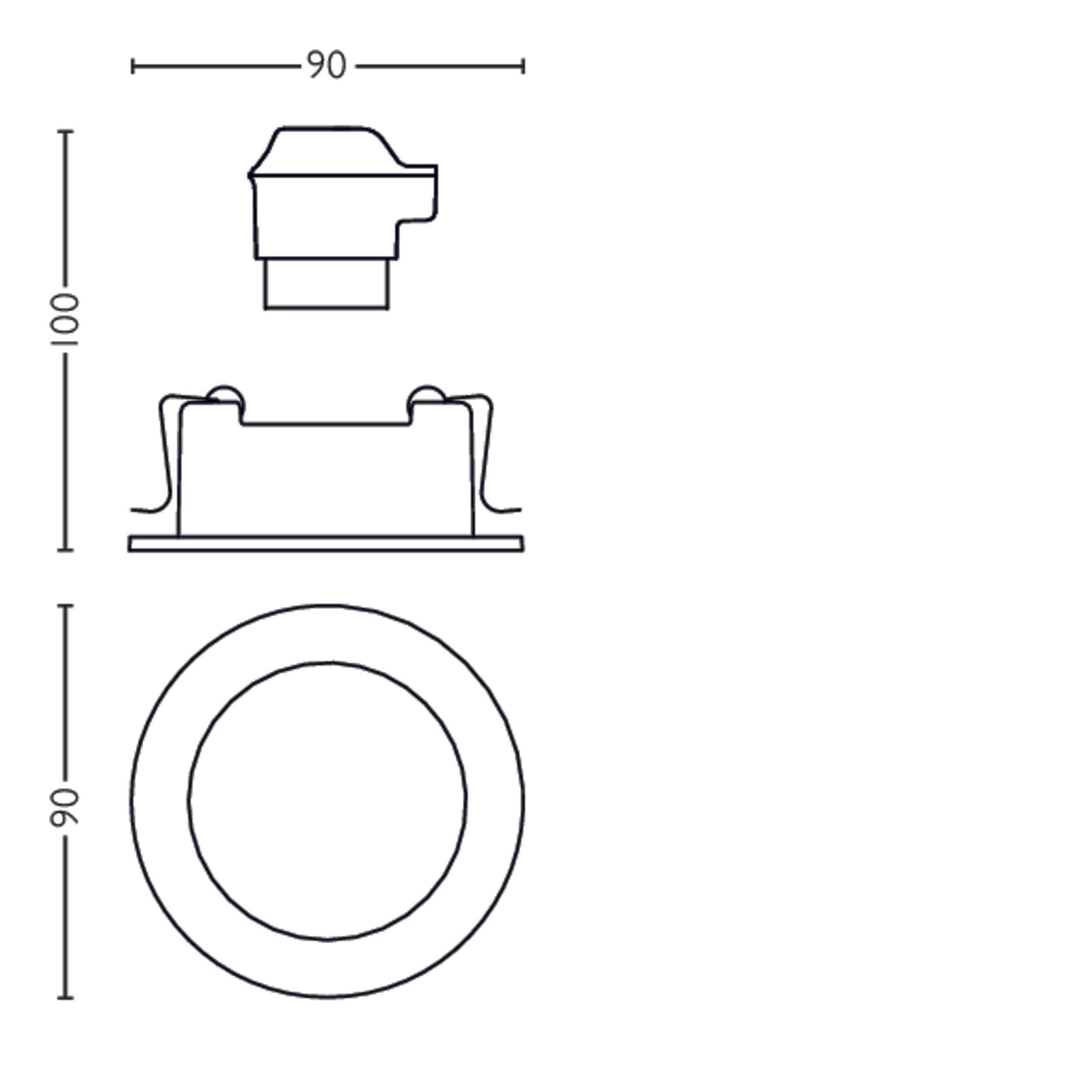 Philips inbouwspot Donegal grijs ⌀9cm GU10