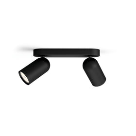 Philips plafondspot Pongee zwart 2xGU10