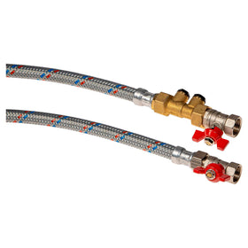 Sanivesk vulslangset met vulkraan 1/2"F x 1/2F 80cm