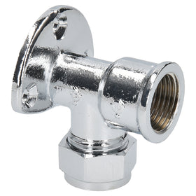 Sanivesk knel Muurplaat chroom 15mm x 1/2"F