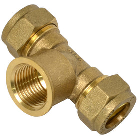 Sanivesk knel T-stuk 15mm x 1/2"F x 15mm