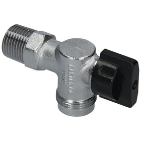 Sanivesk kogelkraan gas haaks M24 x 1/2"M chroom vlinder