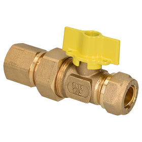 Sanivesk kogelkraan gas Knel 1/2"F x 15mm vlinder