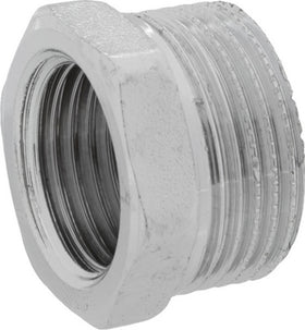 Sanivesk draad Recht verloop chroom 3/4"M x 1/2"F