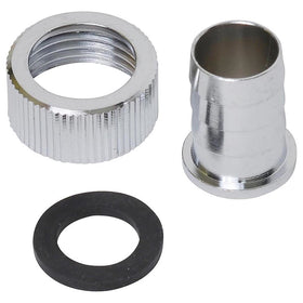 Sanivesk slangkoppeling + wartelmoer 1/2"Fx1/2"M chroom 4pp