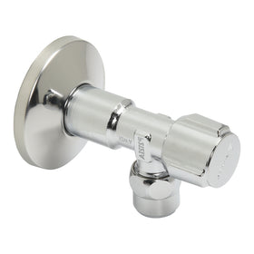Schell hoekstopkraan met zelfdichtende schroefdraad en rozet 1/2" buitendraad x 10mm chroom