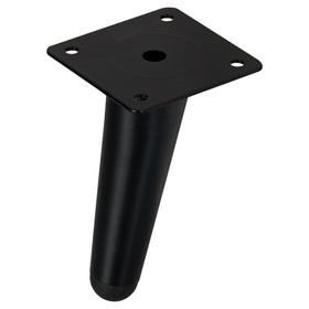 Duraline tafelpoot conisch mat zwart 10cm