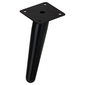 Duraline tafelpoot conisch mat zwart 15cm