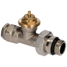 Thermostatische Radiatorkraan met Knop Recht 1/2" x 15mm