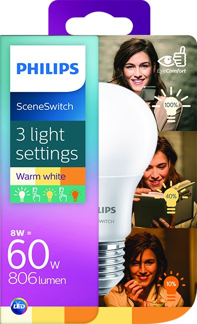 Philips ledlichtbron warm wit E27 13W