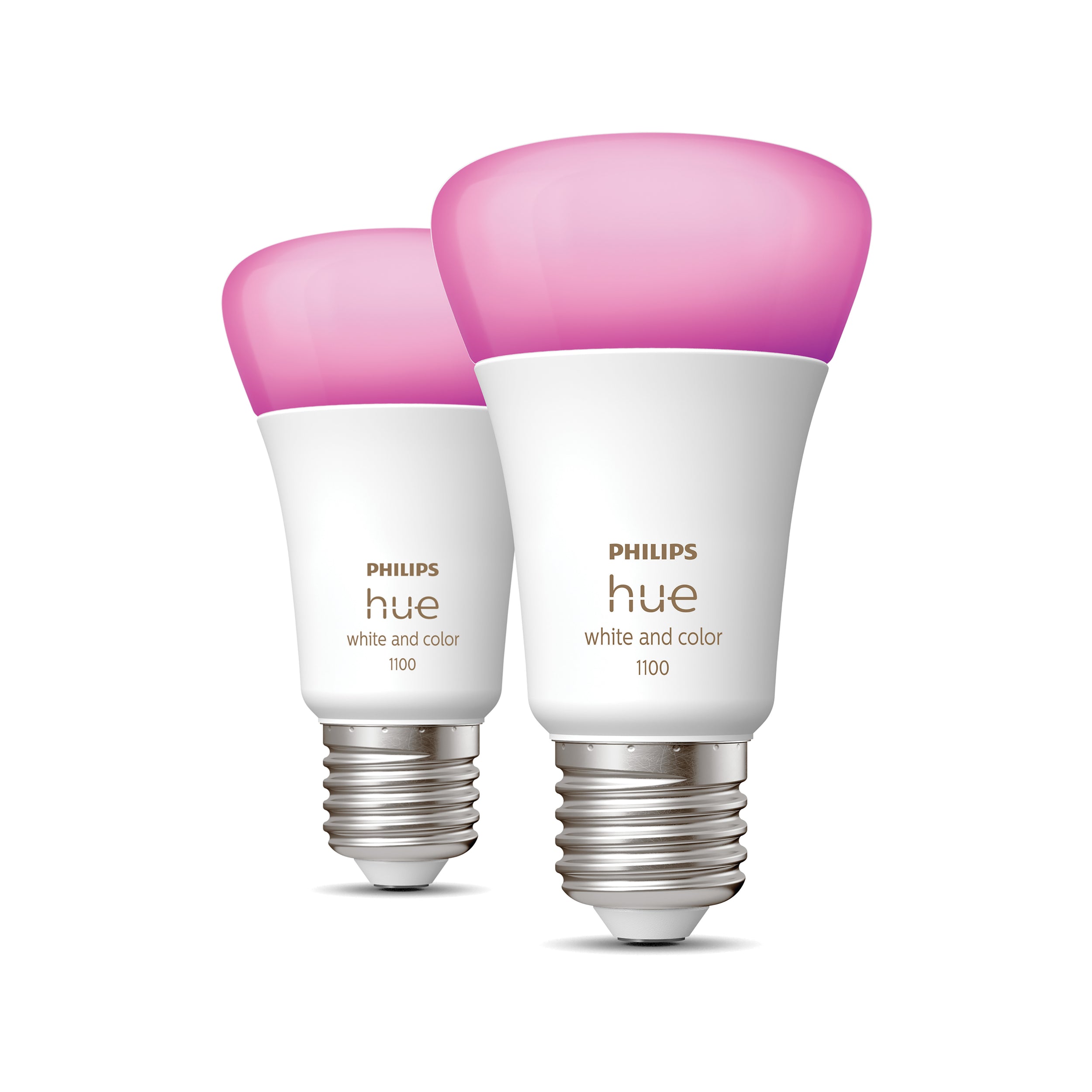 Philips Hue ledlamp wit en gekleurd licht E27 9W 2 stuks