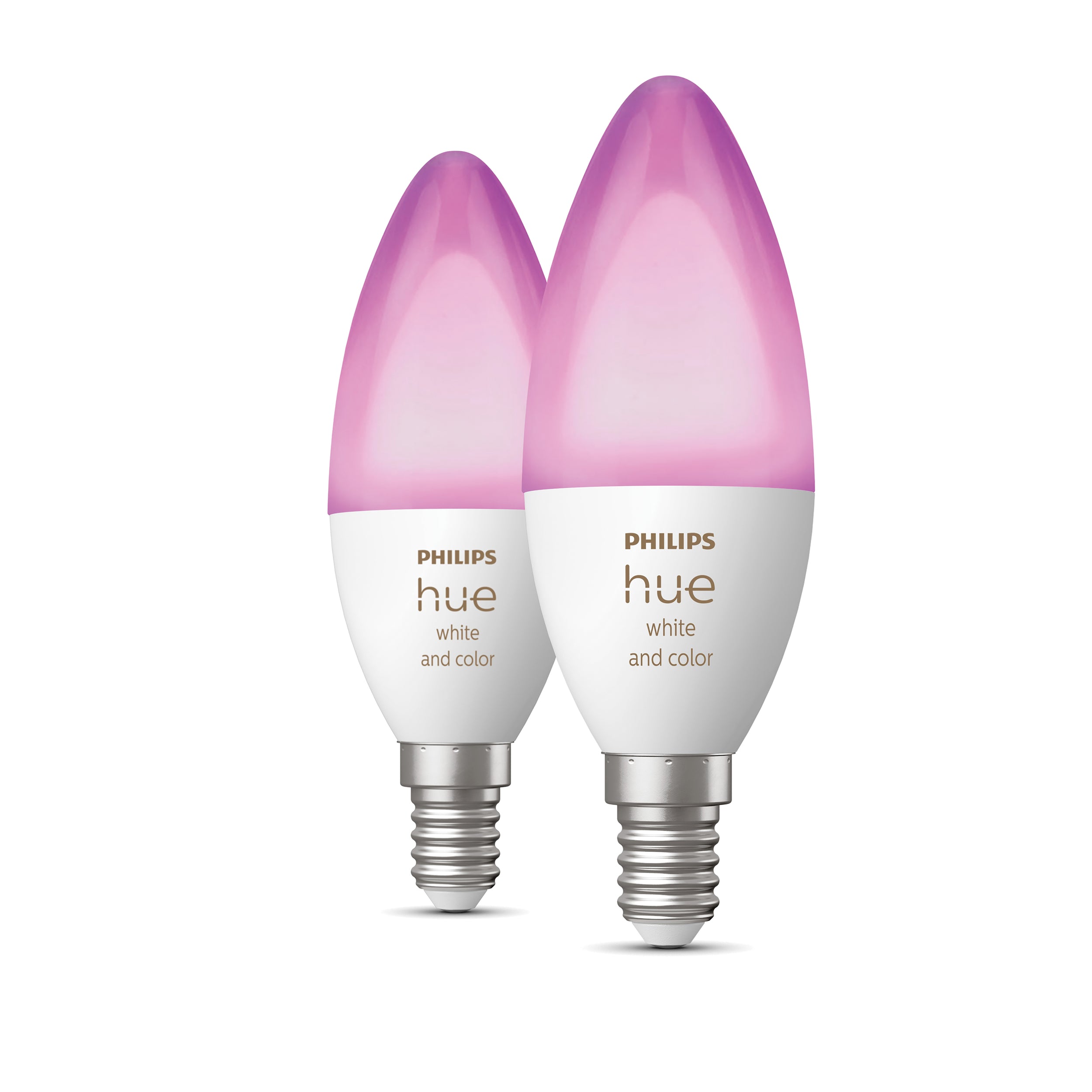 Philips Hue kaarslamp wit en gekleurd licht E14 4W 2 stuks