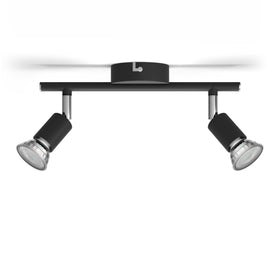 Philips opbouwspot Limbali zwart 2xGU10