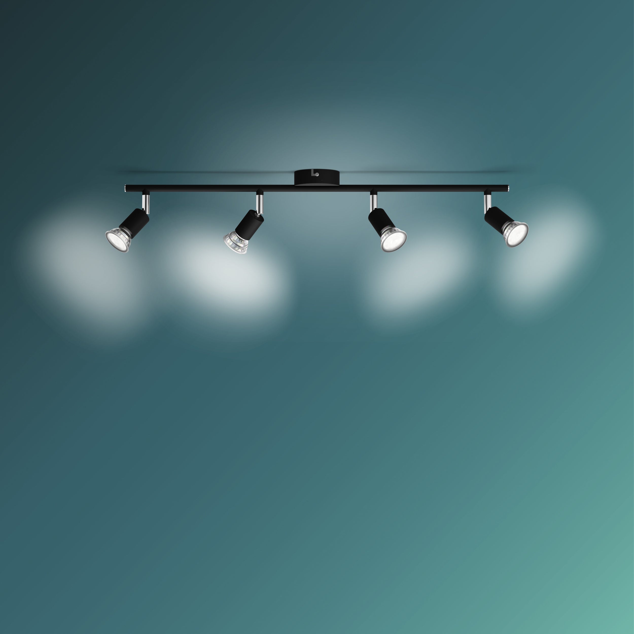 Philips opbouwspot Limbali zwart 4xGU10