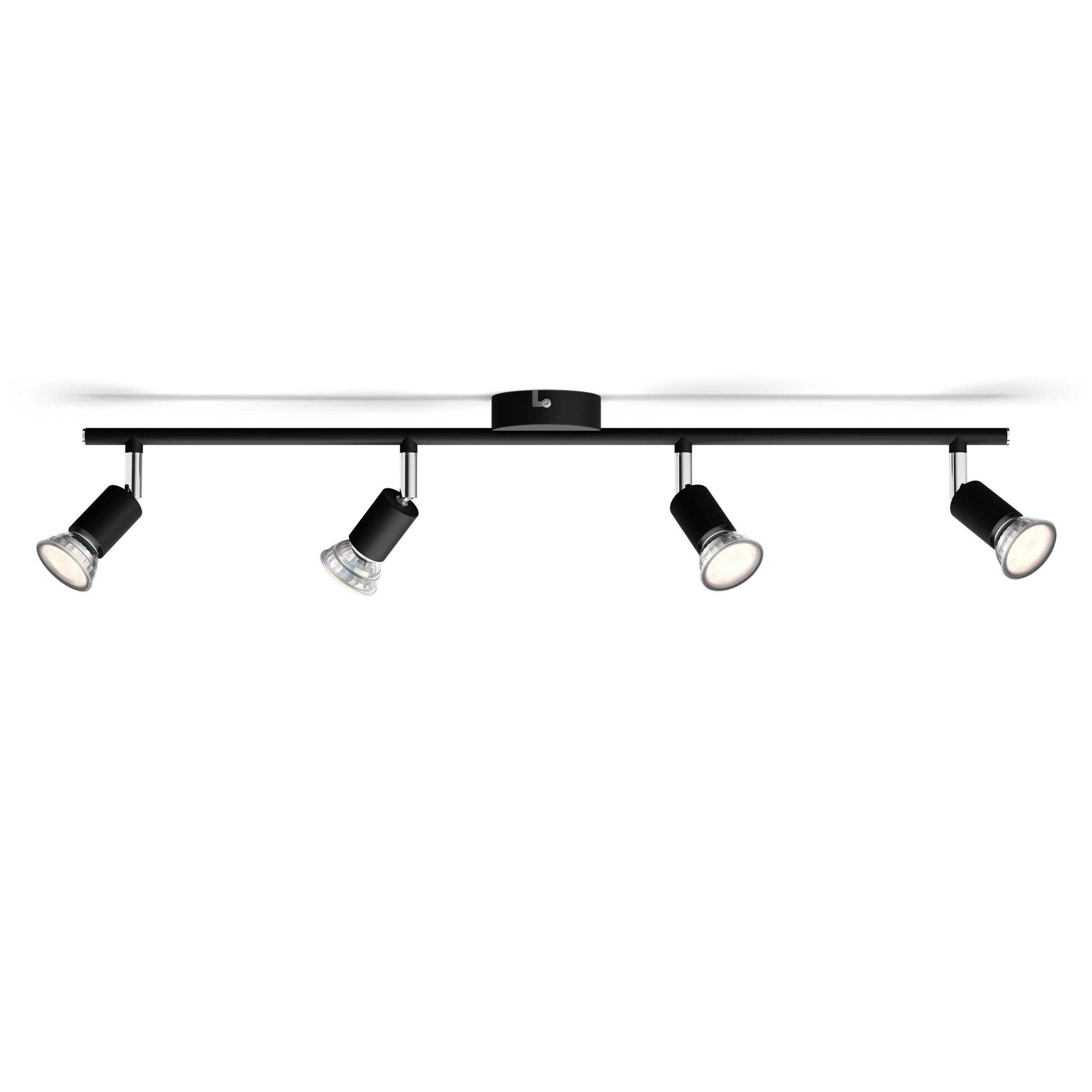 Philips opbouwspot Limbali zwart 4xGU10