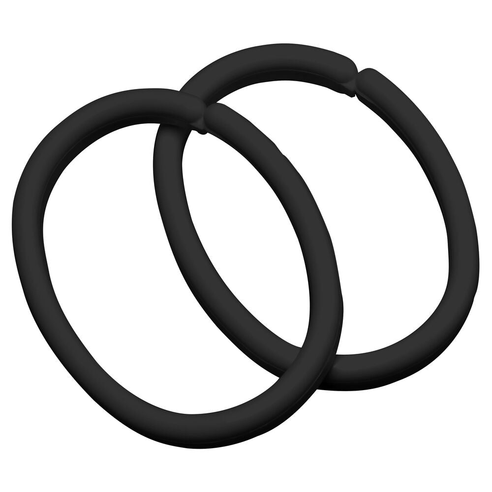 Sealskin Douchegordijnringen Clips 12 stuks zwart