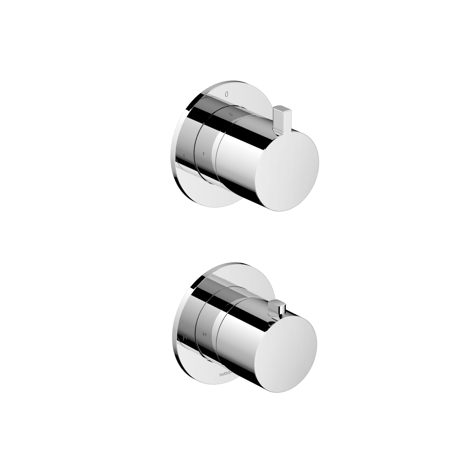 Hotbath Ace AC009EXT afbouwdeel voor inbouw thermostaat met 2-weg stop-omstel - chroom