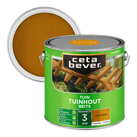 CetaBever transparant tuinhout beits 006 licht eiken 2,5 l
