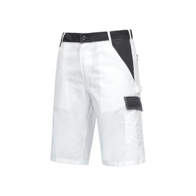 Nitras Werkbroek Motion Tex Light Bermuda, Maat 54 Wit/Grijs
