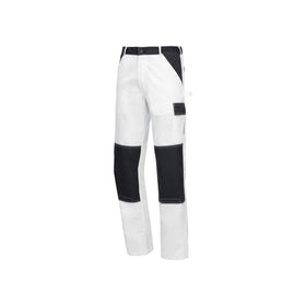 Nitras Werkbroek Motion Tex Light Broek, Maat 48 Wit/Grijs