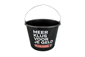 Bouwemmer 12 liter zwart Klusloods