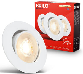 Briloner LED inbouwspot set 90mm wit