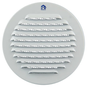 Renson ALU rond schoepenrooster 435/R wit Ø120