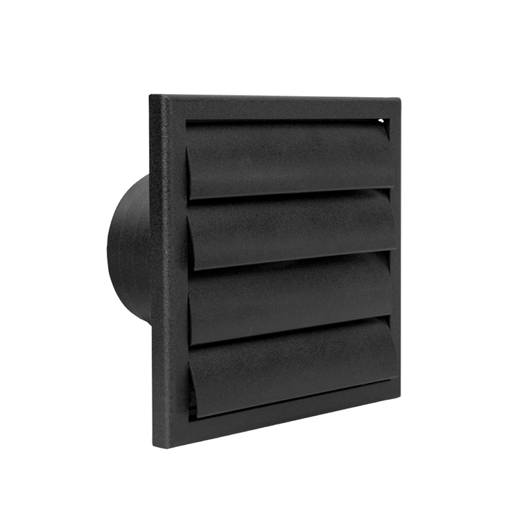 Renson dampkaprooster 4 klep PVC Ø100-130mm Zwart