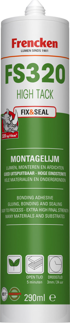 Frencken Montagelijm FS320 High Tack wit 290ml