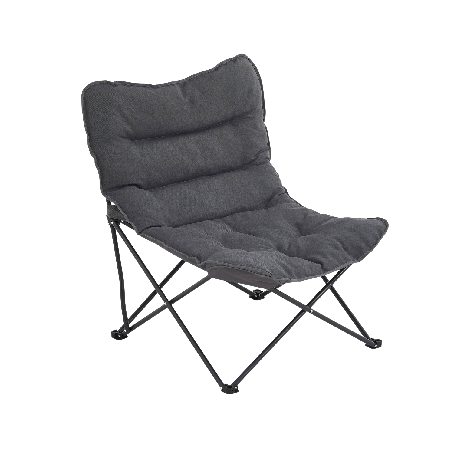Fauteuil Naterial Palawan Origami Staal Poly Sponge Donkergrijs