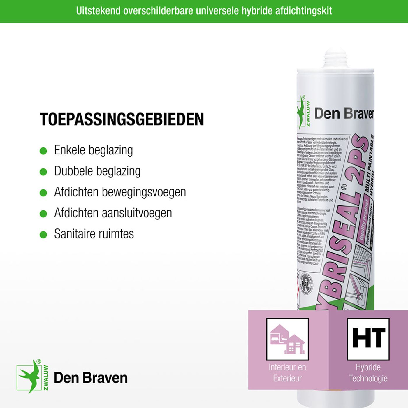 Zwaluw Hybriseal 2PS Wit 12stuks