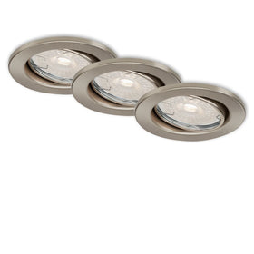 Briloner LED inbouwspot set 86mm mat-nikkel