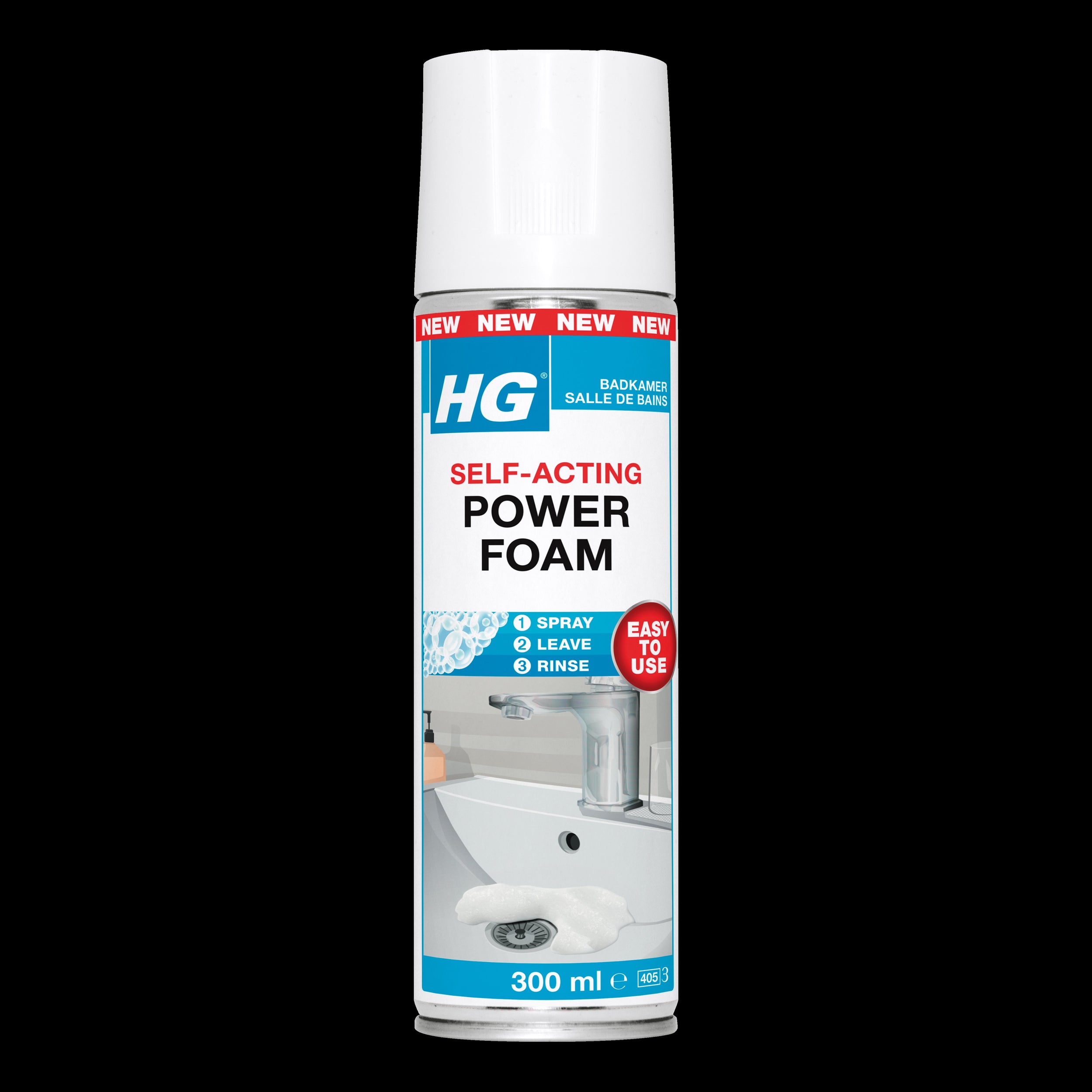 HG Power foam badkamer reinigend schuim 300ml