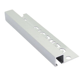 Genesis – tegelprofiel – aluminium – vierkant – mat zilver – 10mm