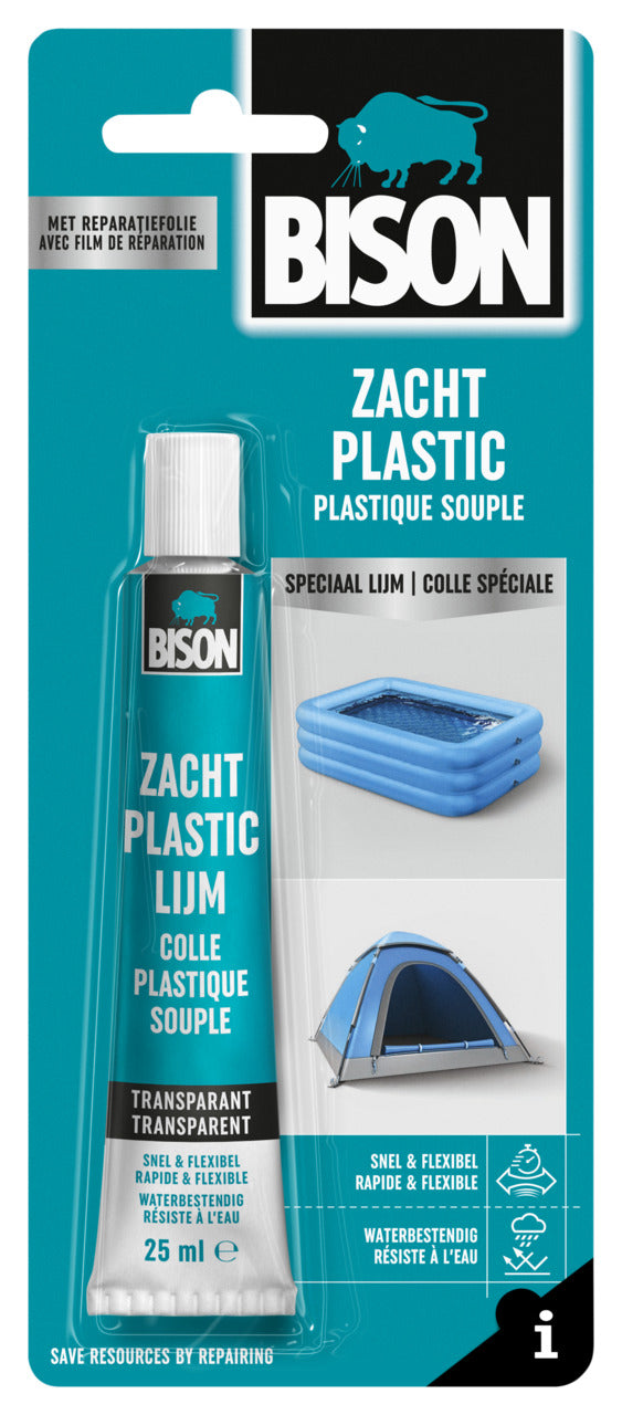 Bison lijm zacht plastic 25ml