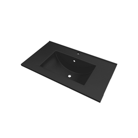 Timber Keramische Wastafel 80 Cm Zwart