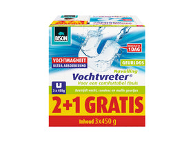 Bison Vochtvreter® Ambiance Vochtmagneet Neutraal Doos 3x450gr