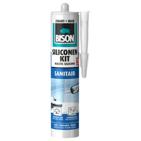 Bison siliconenkit sanitair zwart 300ml