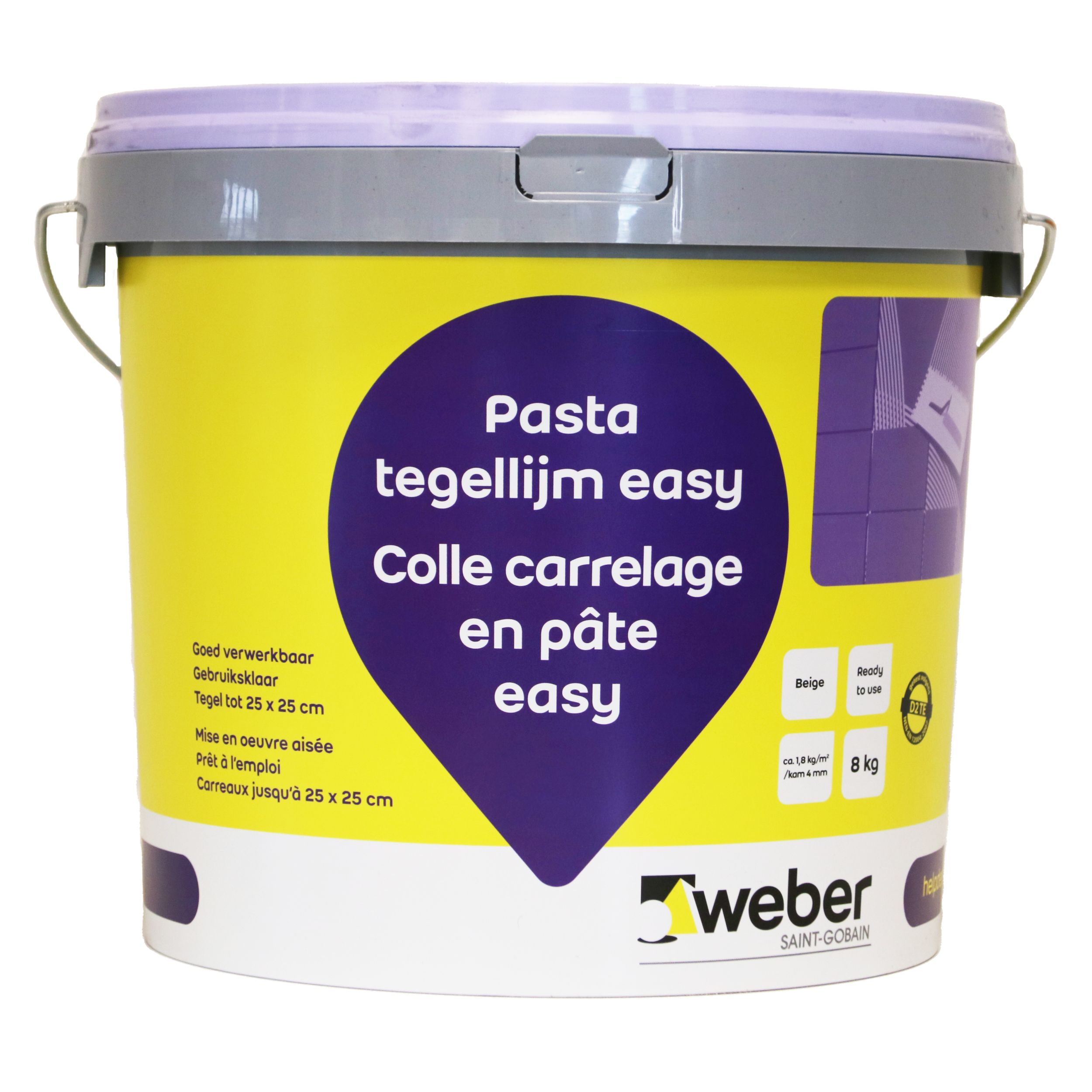 Weber pasta tegellijm - wand - Easy (D2TE) - 8kg