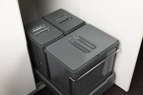 Uitschuifbare vuilnisemmer 3 bakken keuken Modulo