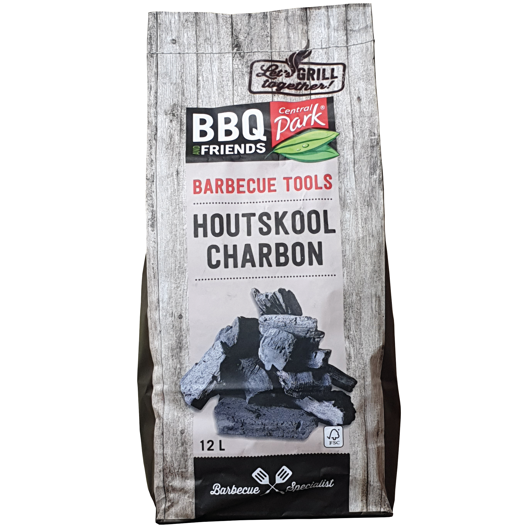 Central Park houtskool BBQ en Friends 12L (+/- 4 KG)
