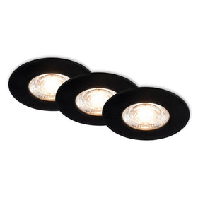 Briloner LED inbouwspot set 65mm zwart
