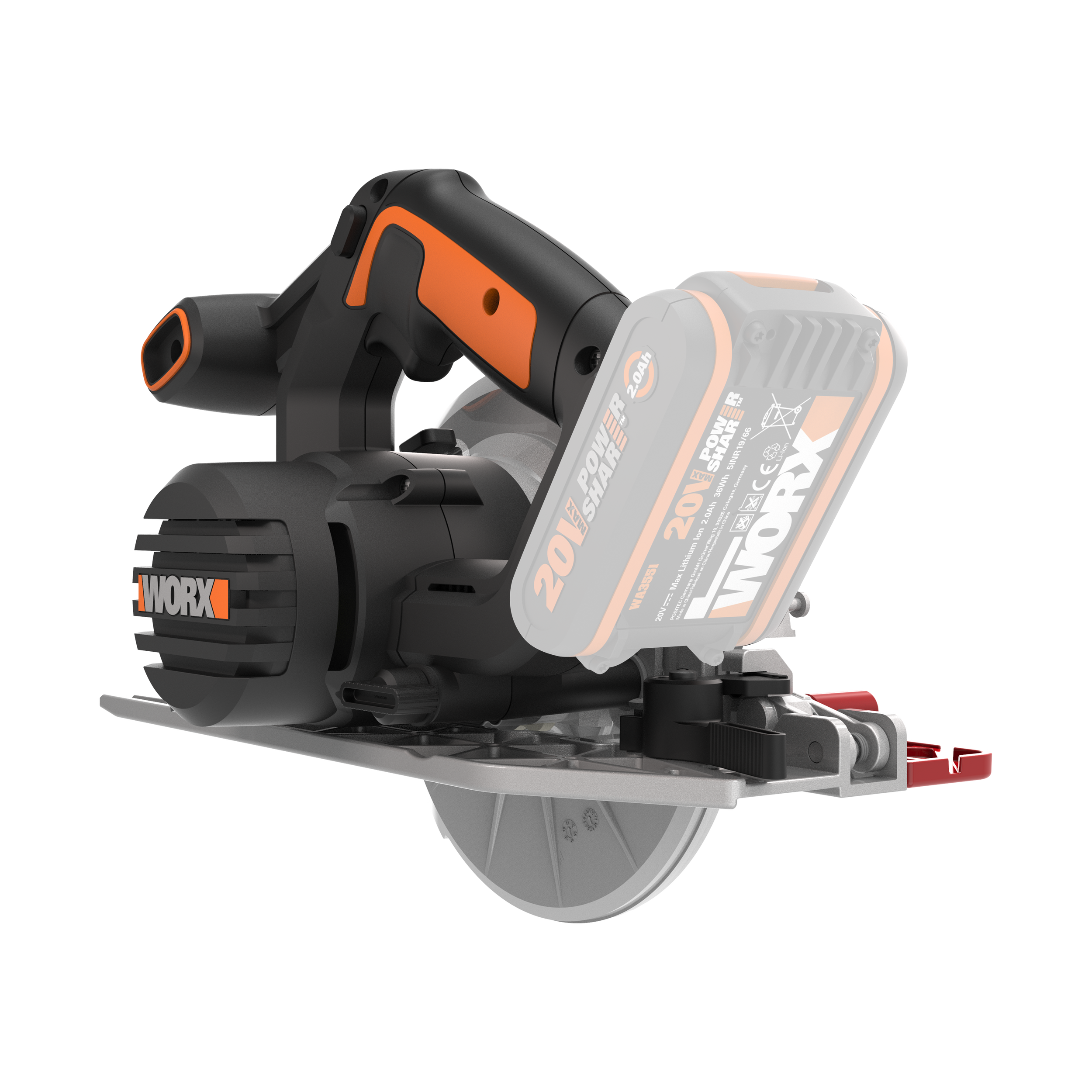 Worx cirkelzaag WX530.9 20V (zonder accu)