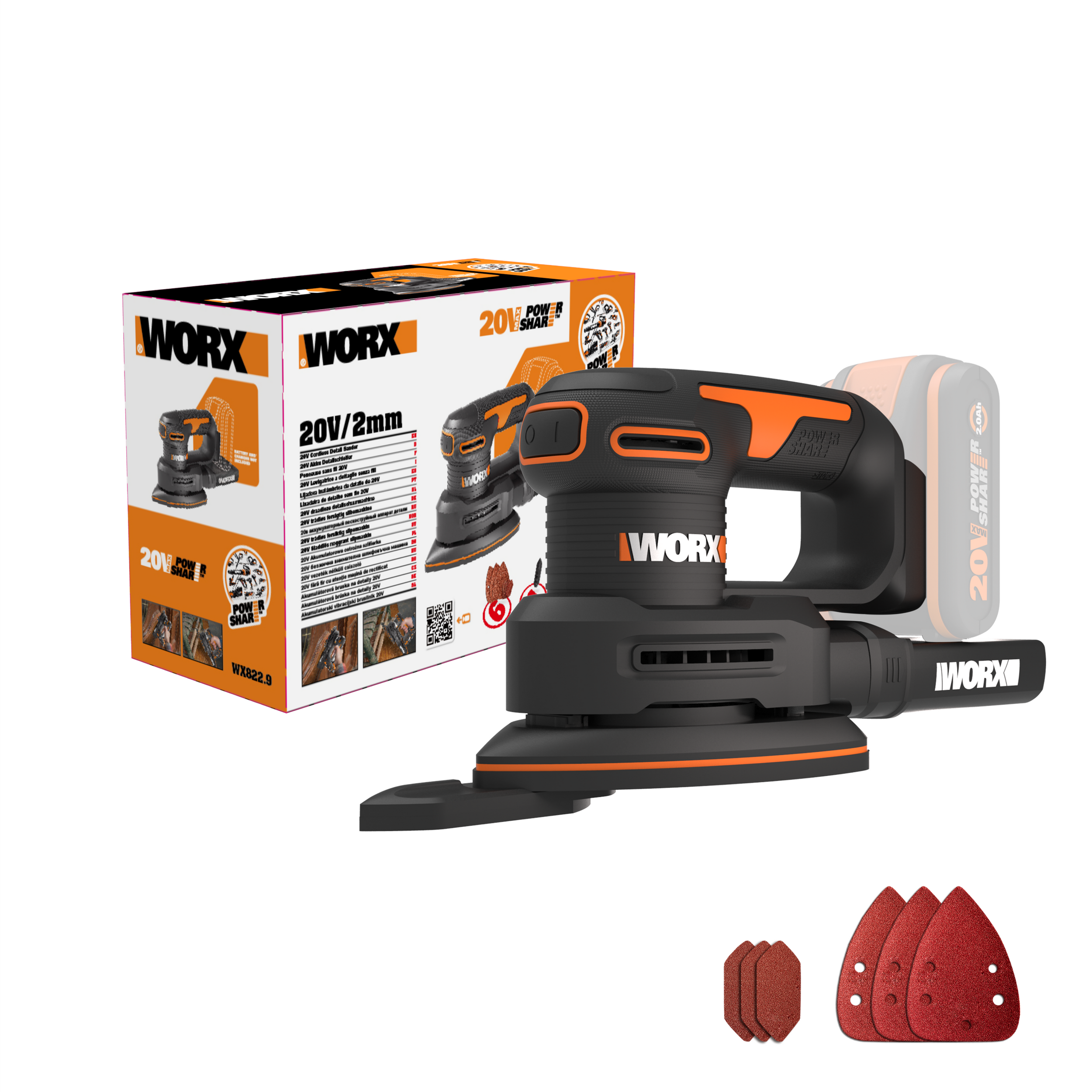 Worx multischuurmachine WX822.9 20V (zonder accu)